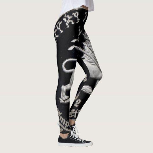 Lion of Judah - Rasta Silver - Power Yoga Leggings (Rechts)