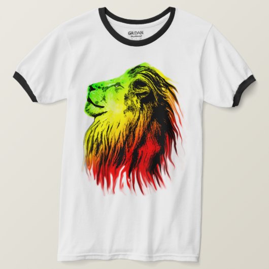 Lion Of Judah - Rasta T-shirt (Design voorkant)