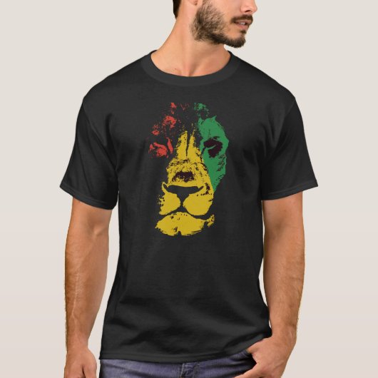 Lion Of Judah - Rasta T-shirt (Voorkant)