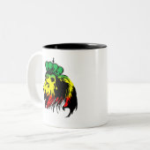 Lion of Judah Rasta Tweekleurige Koffiemok (Voorkant links)