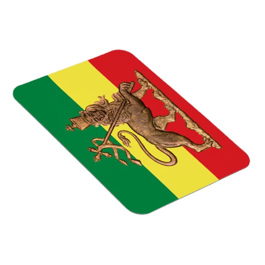 Lion of Judah - Rastafara - Reggae Rasta Magnet Magneet (Rechterzijde)