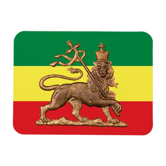Lion of Judah - Rastafara - Reggae Rasta Magnet Magneet (Horizontaal)