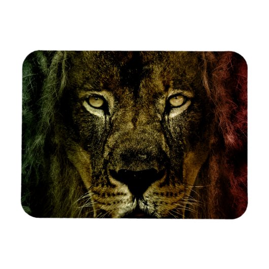 Lion of Judah - Rastafara - Reggae Rasta Magnet Magneet (Horizontaal)