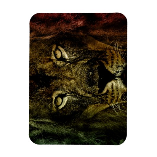 Lion of Judah - Rastafara - Reggae Rasta Magnet Magneet (Verticaal)