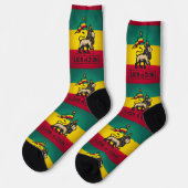Lion of Judah Rastafari Zion I Roots Socks Sokken (Links)