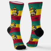 Lion of Judah Rastafari Zion I Roots Socks Sokken (Gebogen)