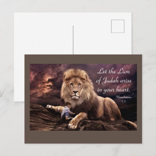 Lion of Judah Revelation 5:5 Briefkaart (Voorkant / Achterkant)