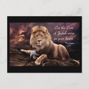 Lion of Judah Revelation 5:5 Briefkaart