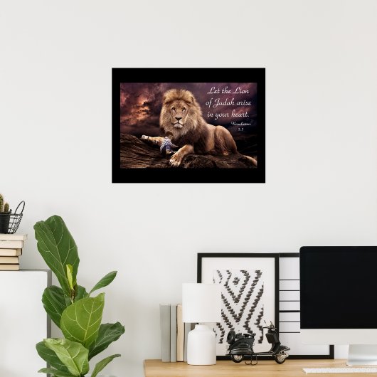 Lion of Judah Revelation 5:5 Poster (Thuiskantoor)