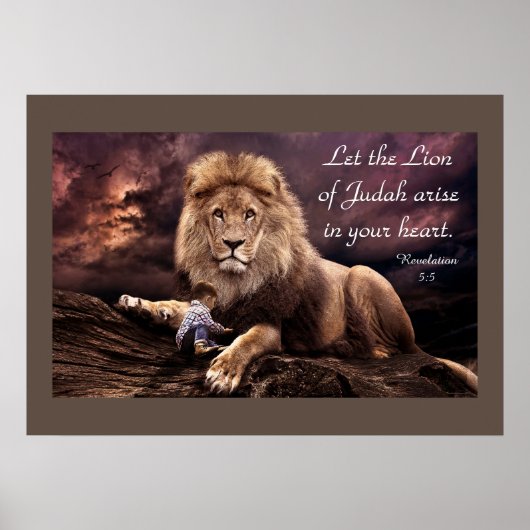 Lion of Judah Revelation 5:5 Poster (Voorkant)