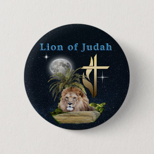 Lion of Judah Ronde Button 5,7 Cm