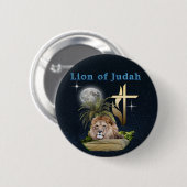Lion of Judah Ronde Button 5,7 Cm (Voorkant /achterkant)