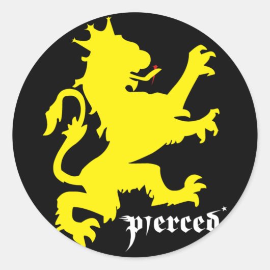 Lion of Judah Ronde Sticker (Voorkant)