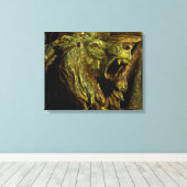 LION OF JUDAH Stretched Canvas Art Afdruk (Insitu (Houten vloer))