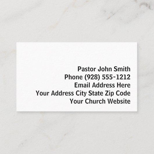 Lion of Judah Three Crosses Golden Sunset Church Visitekaartje (Achterkant)