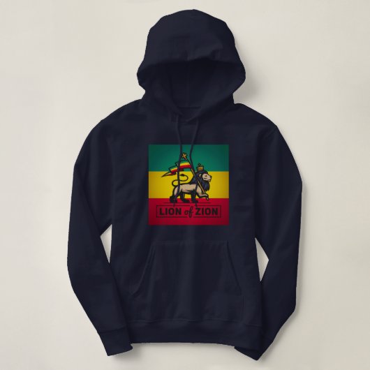 Lion of Zion - Haile Selassie - Judah Queen Hoodie (Design voorkant)