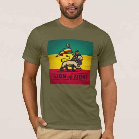 Lion of Zion - Jah Army - Haile Selassie - Shirt (Voorkant)
