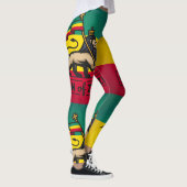 Lion of Zion - Rastafari - Power Yoga Leggings (Rechts)