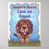 Lion on Guard Personalized Room Poster (Voorkant)