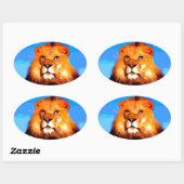 Lion Ovale Sticker (Vel)