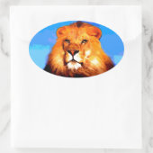 Lion Ovale Sticker (Tas)