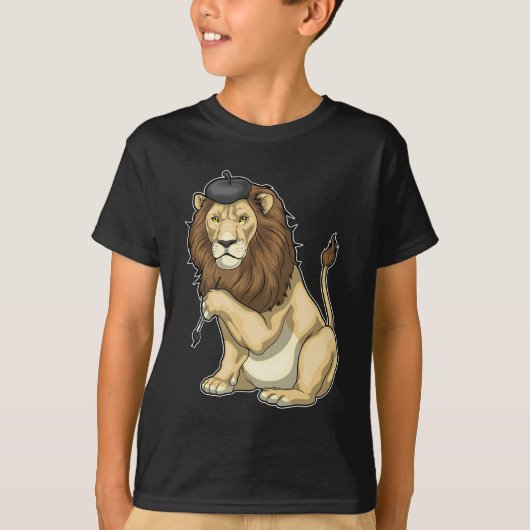 Lion Paint Brush Painting T-shirt (Voorkant)