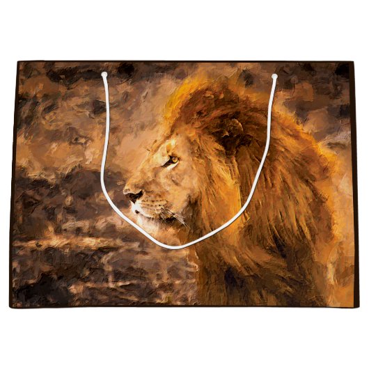 Lion Painting Golden King Art Groot Cadeauzakje