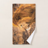 Lion Painting Golden King Art Handdoek (Handdoek)
