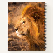 Lion Painting Golden King Art Notitieboek (Achterkant)