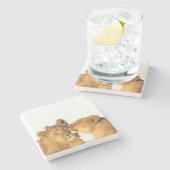 Lion Pair Stone Onderzetter (Zijkant)