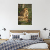 Lion, Panthera leo, Neder-Mara, Masai Mara GR, Canvas Afdruk (Insitu (Slaapkamer))