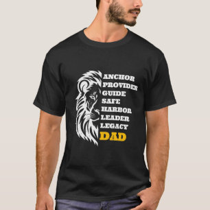 Lion Papa Vaderdag T Shirt Anker Beschermer Veilig