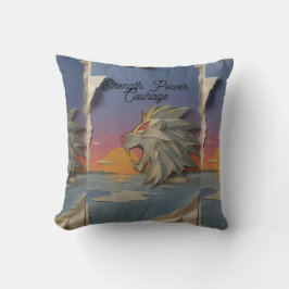 Lion Papercut Decorative Throw Pillow Kussen