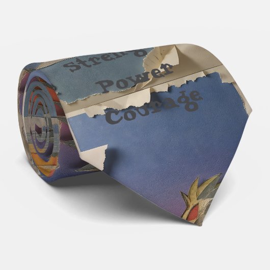 Lion Papercut Pattern Tie Stropdas (Opgerold)