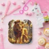 Lion Papieren Bordje (Feest)