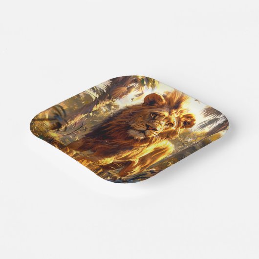 Lion Papieren Bordje (Gebogen)