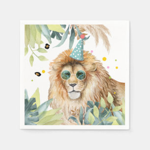 Lion Party Animals Oerwoud Verjaardagsafari Servet