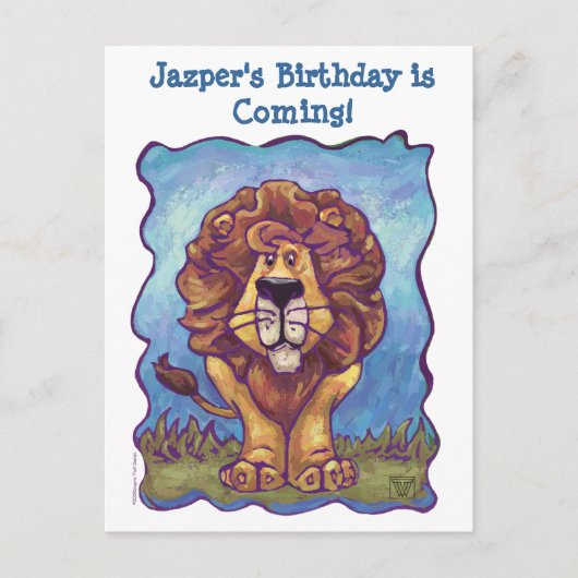 Lion Party Center Aankondigingskaart (Voorkant)