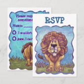 Lion Party Center Coördineren van RSVP-kaarten RSVP Kaartje (Voorkant / Achterkant)