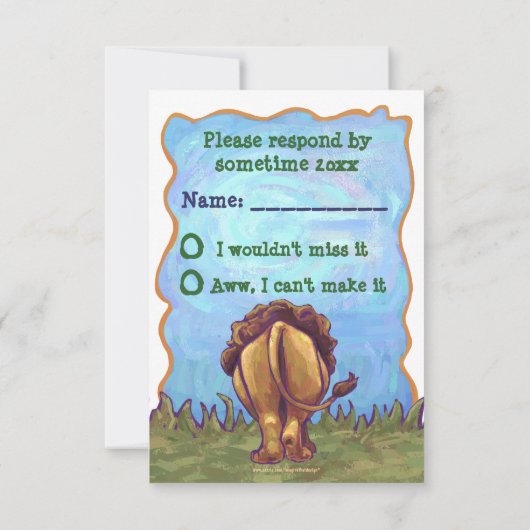 Lion Party Center RSVP (Achterkant)