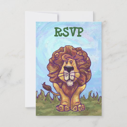 Lion Party Center RSVP Kaartje (Voorkant)