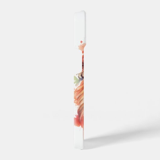 Lion Pastel Flowers Safari Waterverf Savannah Cat iPhone Hoesje (Rechterkant)