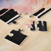 Lion Pastel Flowers Safari Waterverf Savannah Cat Legpuzzel (Zijkant)