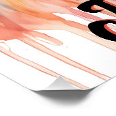 Lion Pastel Flowers Safari Waterverf Savannah Cat Perfect Poster (Hoek)