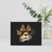 Lion Paw Print Animal Print Briefkaart (Staand voorkant)