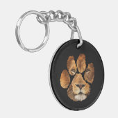 Lion Paw Print Animal Sleutelhanger (Voorkant Links)