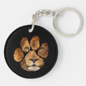 Lion Paw Print Animal Sleutelhanger (Achterkant)