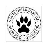 Lion Paw Print Library Boeknaam Zelfinktende Stempel (Design)