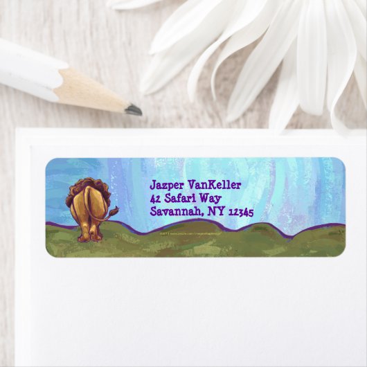 Lion Personalized Adresetiketten Etiket (Insitu)