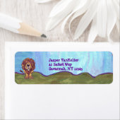 Lion Personalized Adresetiketten Etiket (Insitu)